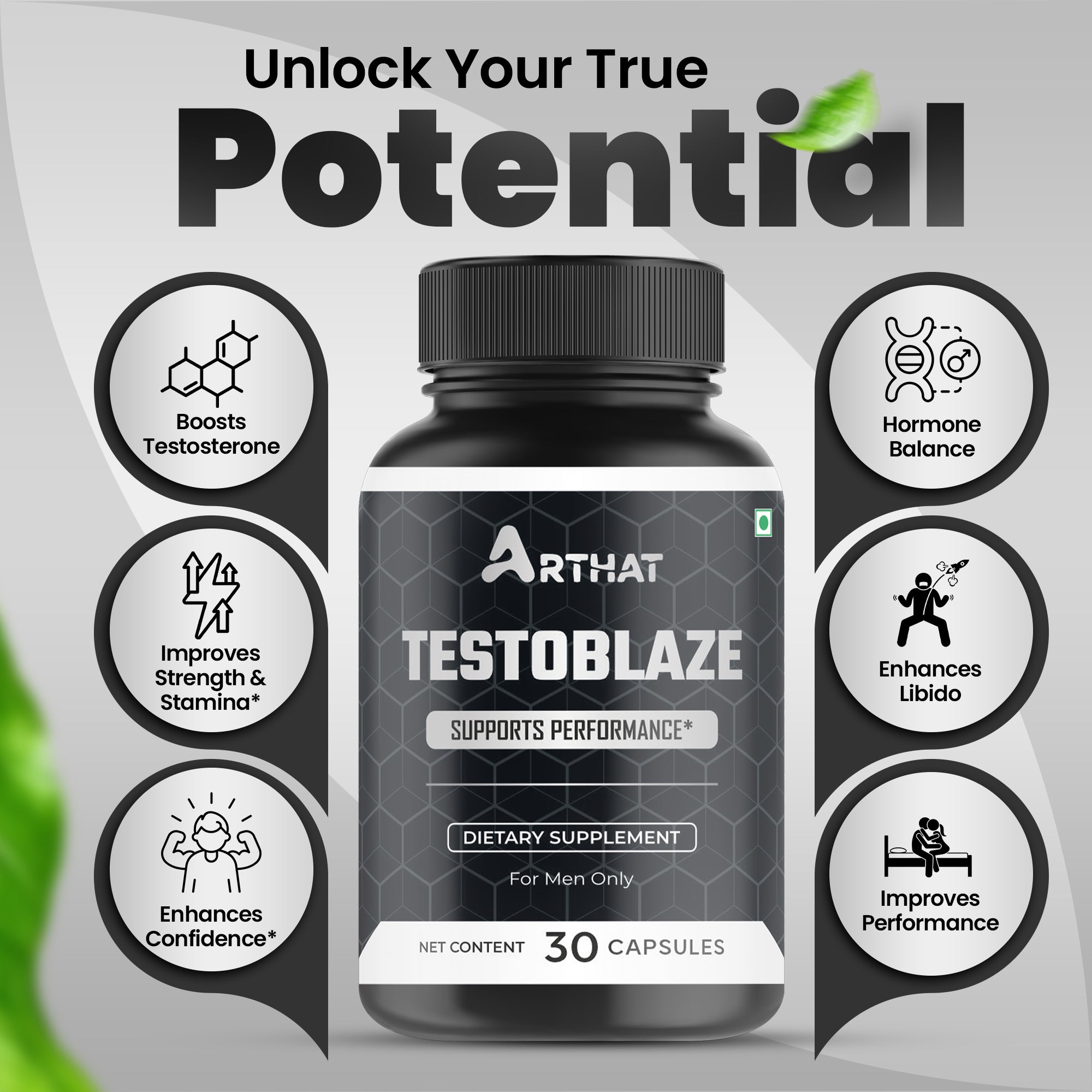 Arthat Men’s Daily Wellness Capsules – Herbal Vitality Support Formula