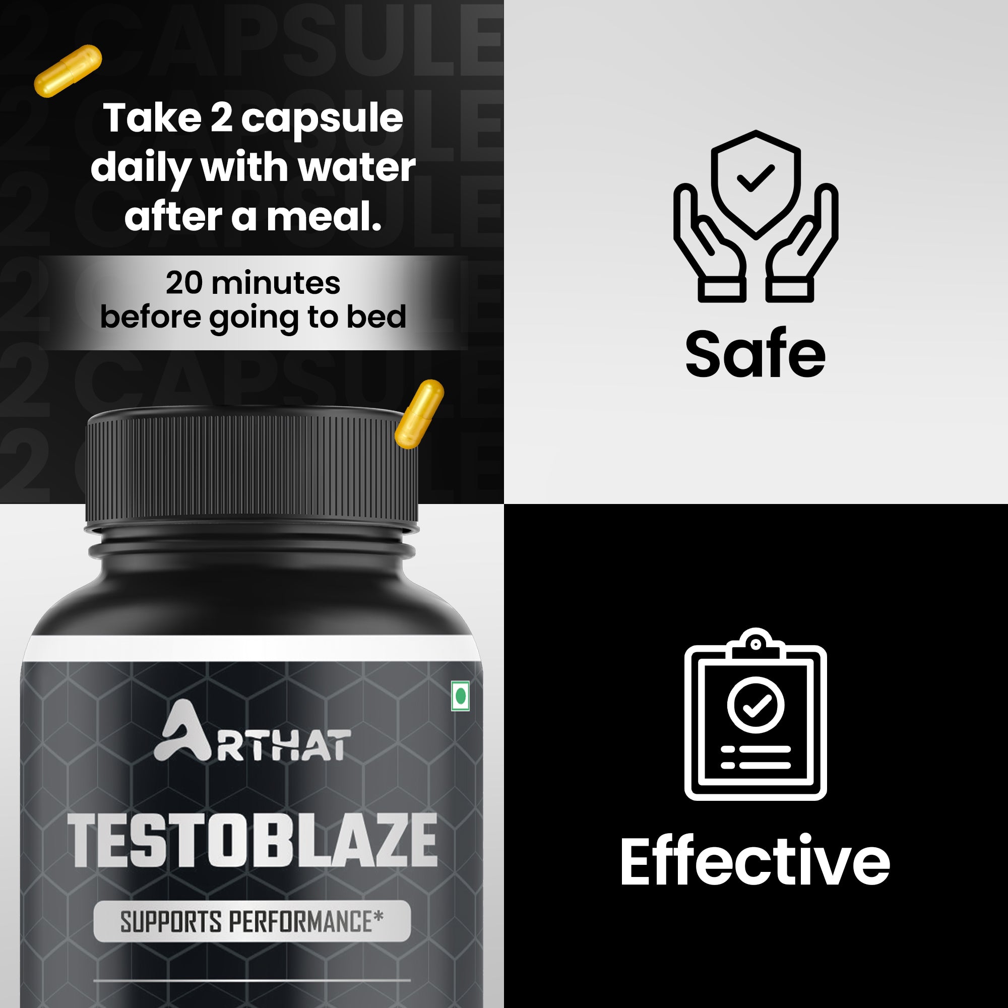 Arthat Men’s Daily Wellness Capsules – Herbal Vitality Support Formula
